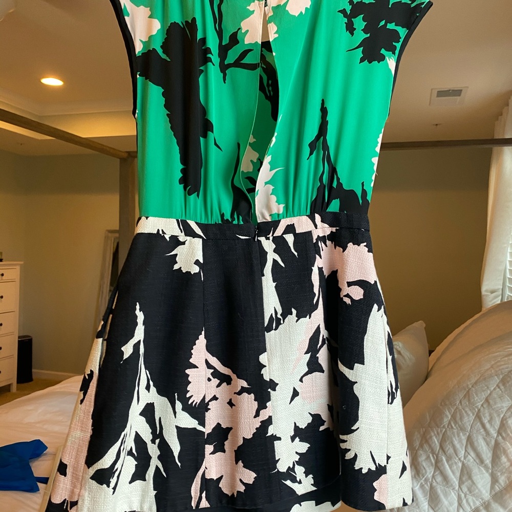 Tibi floral open back dress